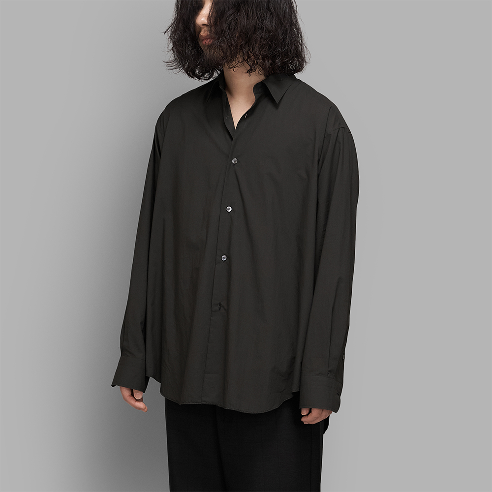 MAATEE&SONS / Short Point Handkerchief Shiirts (Black Brown)