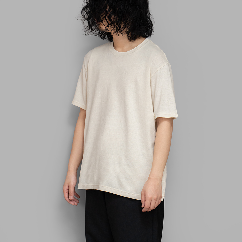 MITTAN / 強撚絹紬糸Tシャツ (生成)