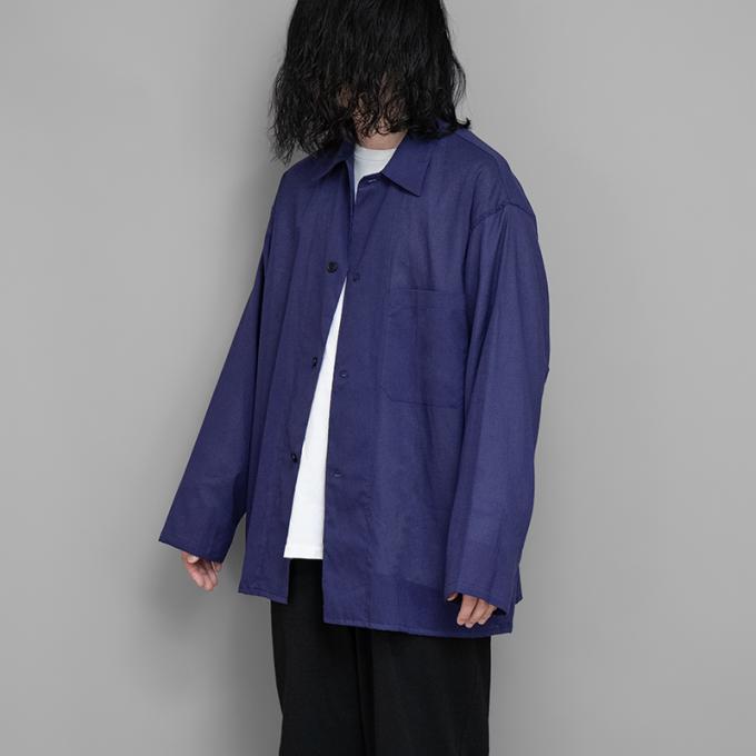 COMOLI / 空紡オックス シャツジャケット (Blue)