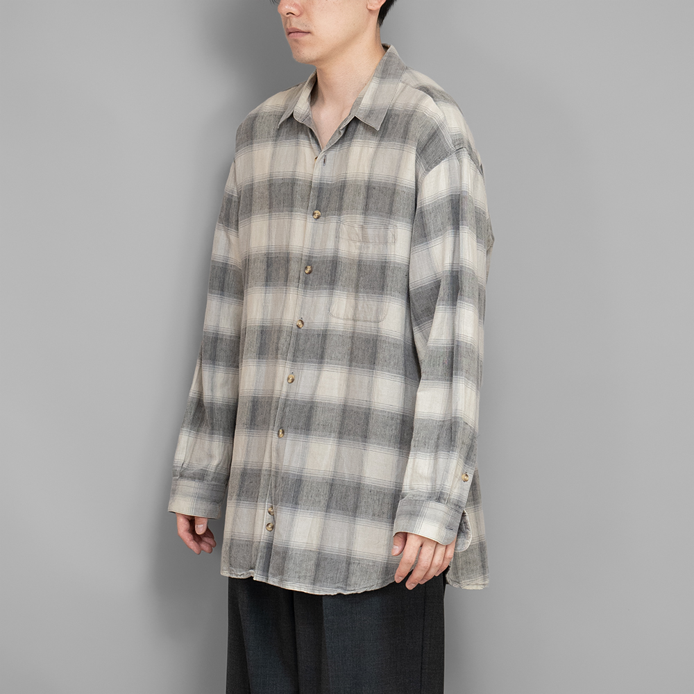 USED / Linen Cotton Check Shirt | twelve