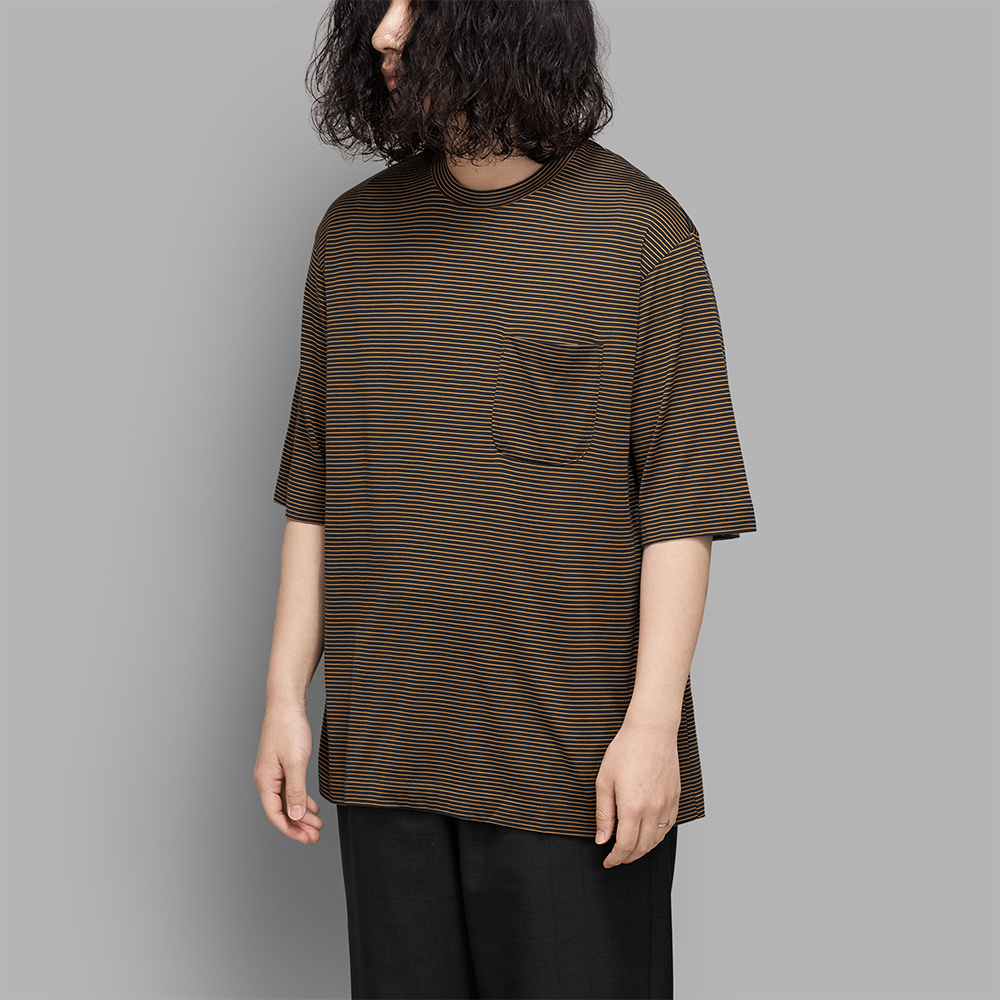 MAATEE&SONS / Pocket Tee (Navy Border)