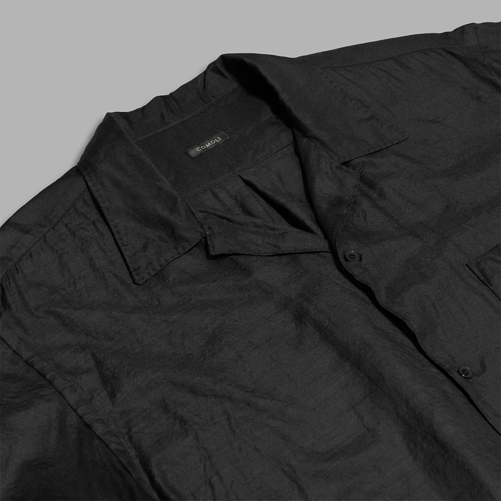 ウールシルク半袖オープンカラーシャツ COMOLI 25SS サイズ3 COMOLI ウールシルク 半袖オープンカラーシャツ | Less Higashikawa