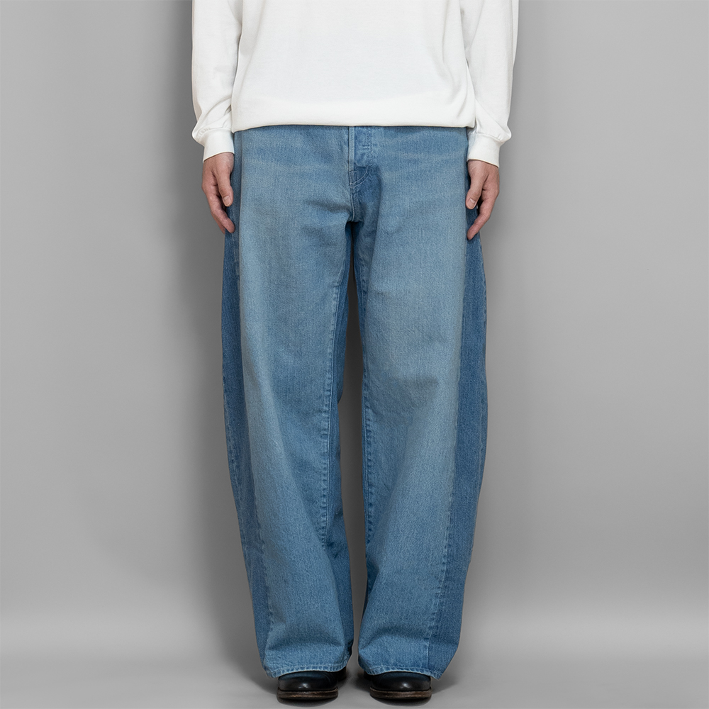 ssstein / Deformation Wide Denim Jeans (Indigo)