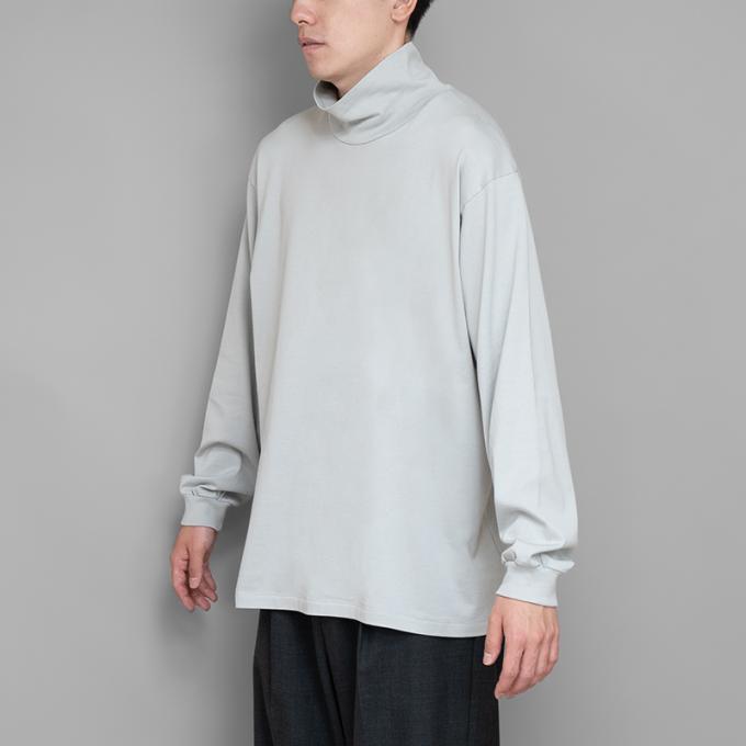 AURALEE / Luster Plaiting Hi Neck L/S Tee (Light Blue) | twelve