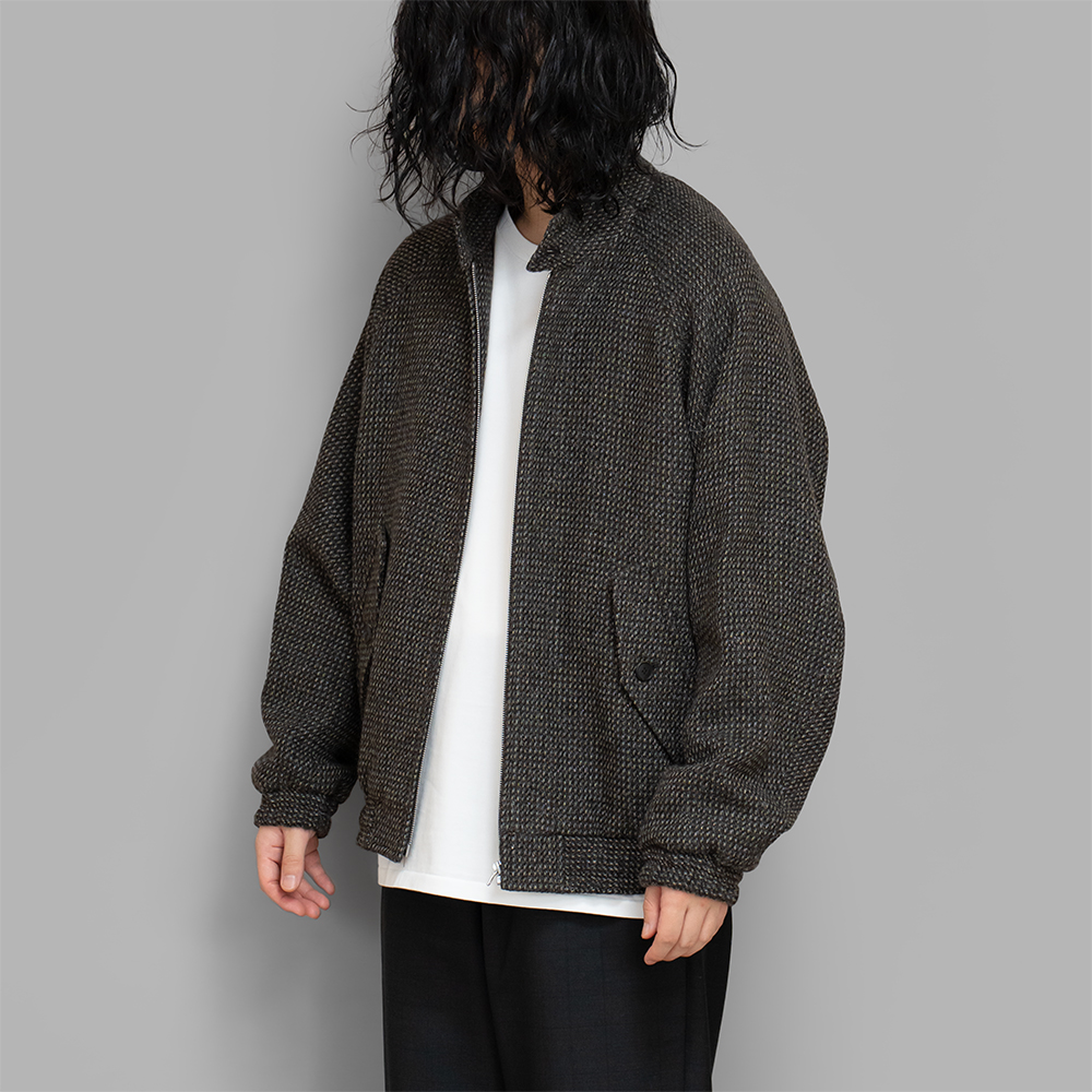 AURALEE ウールアルパカ ツイード ブルゾン ジャケット AURALEE(オーラリー) ALPACA WOOL SILK TWEED ZIP BLOUSON