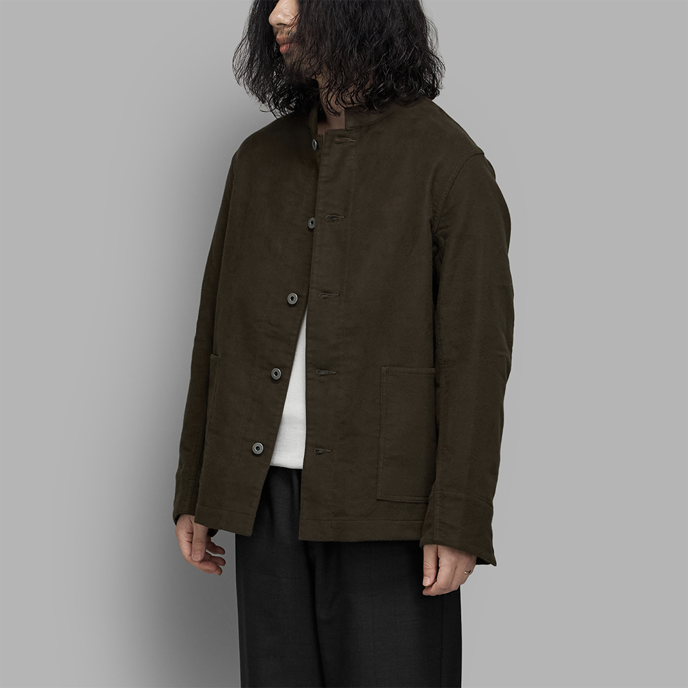 T.T / Stand Collar Jacket (Dark Brown)