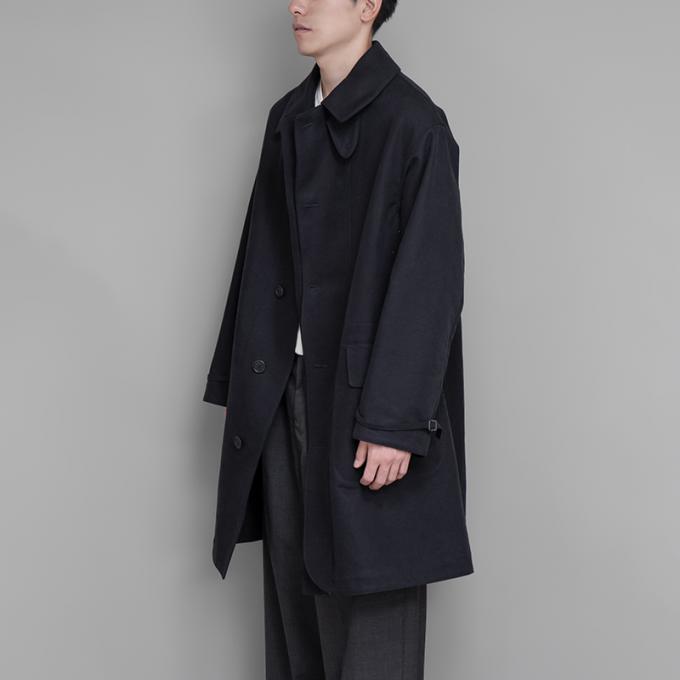 A.PRESSE / Motorcycle Half Coat (Navy)