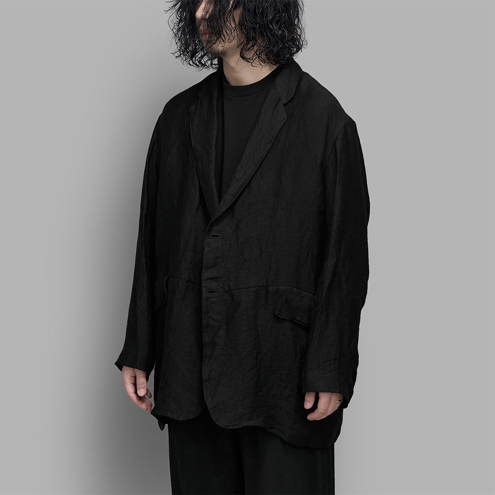 COMOLI / リネンサテン フロックコート