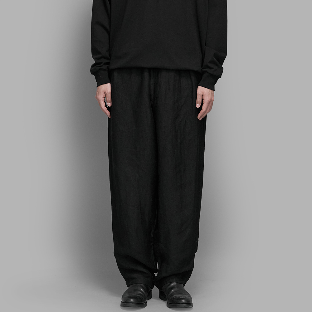 COMOLI / リネンサテン ドローストリングパンツ