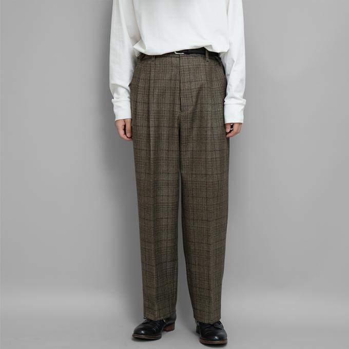 stein / Ex Wide Tapered Trousers (Glen Check)