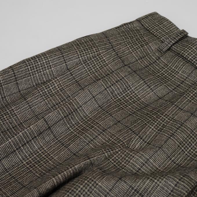 stein / Ex Wide Tapered Trousers (Glen Check) | twelve