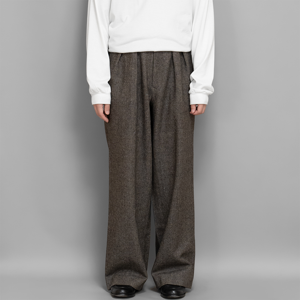 m’s braque / Tucked Baggy Pants (Herringbone)