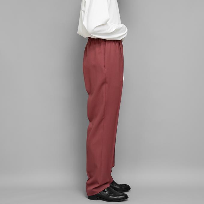 SALE】POSTELEGANT / Wool Easy Trousers (Greyish Red) | twelve