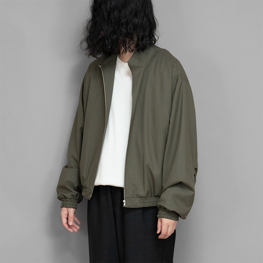 AURALEE / Super Fine Tropical Wool Zip Blouson (Dark Khaki)