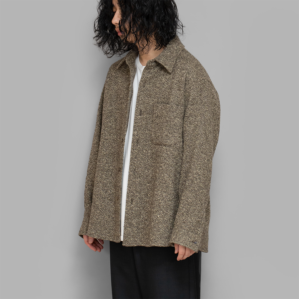AURALEE / Homespun Tweed Shirt Blouson