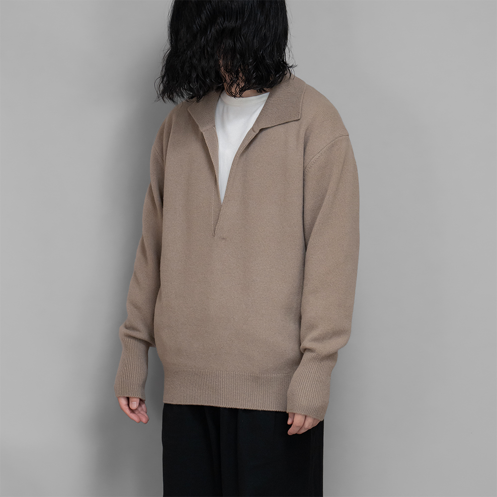 ssstein / Extra Fine Wool Knit Skipper LS (Beige)