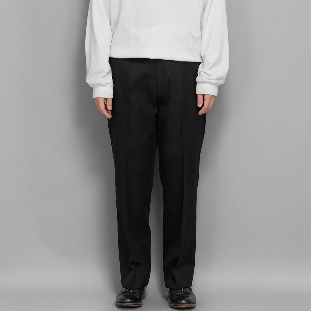 A.PRESSE / Wool Kersey Trousers (Black)