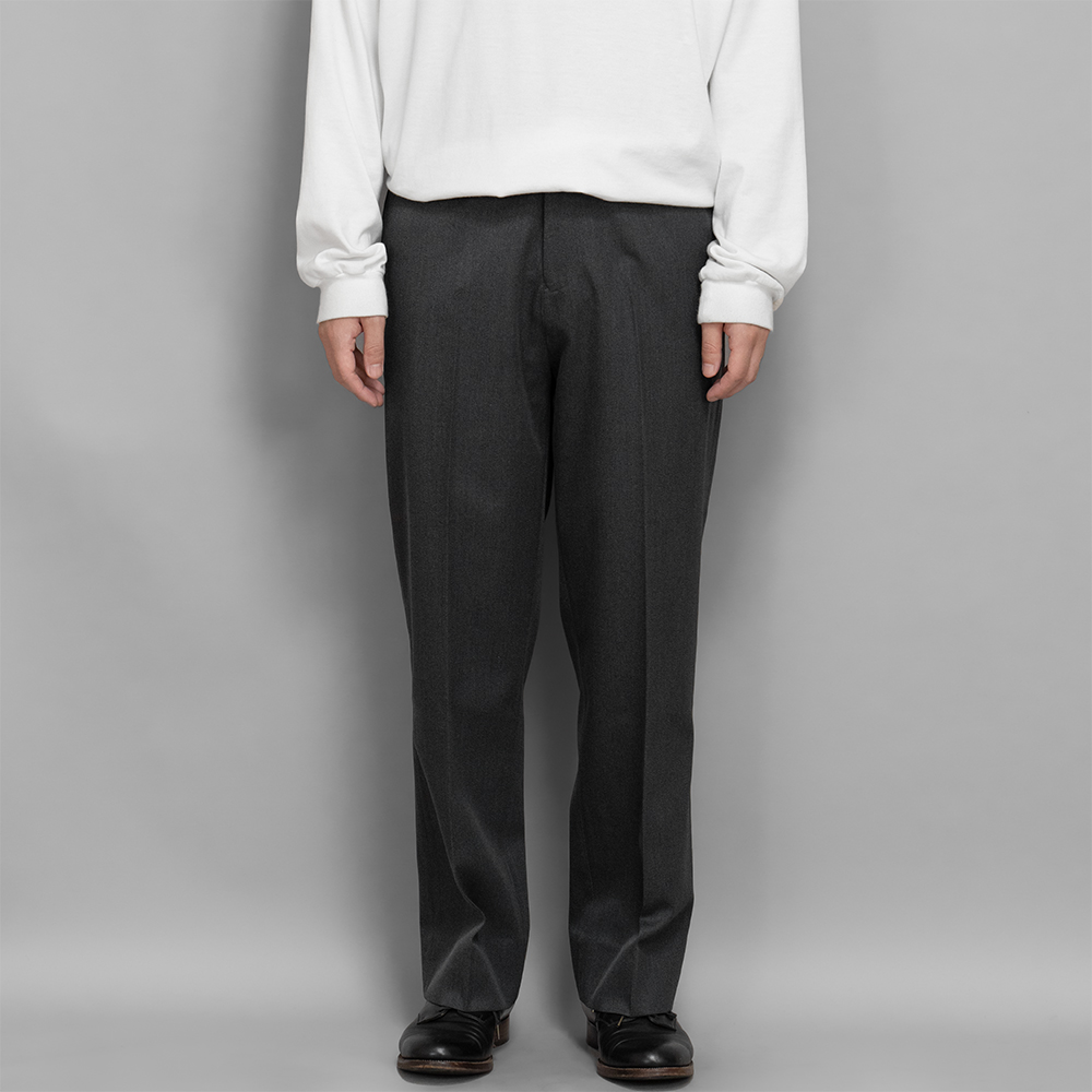 A.PRESSE / Wool Kersey Trousers (Charcoal)