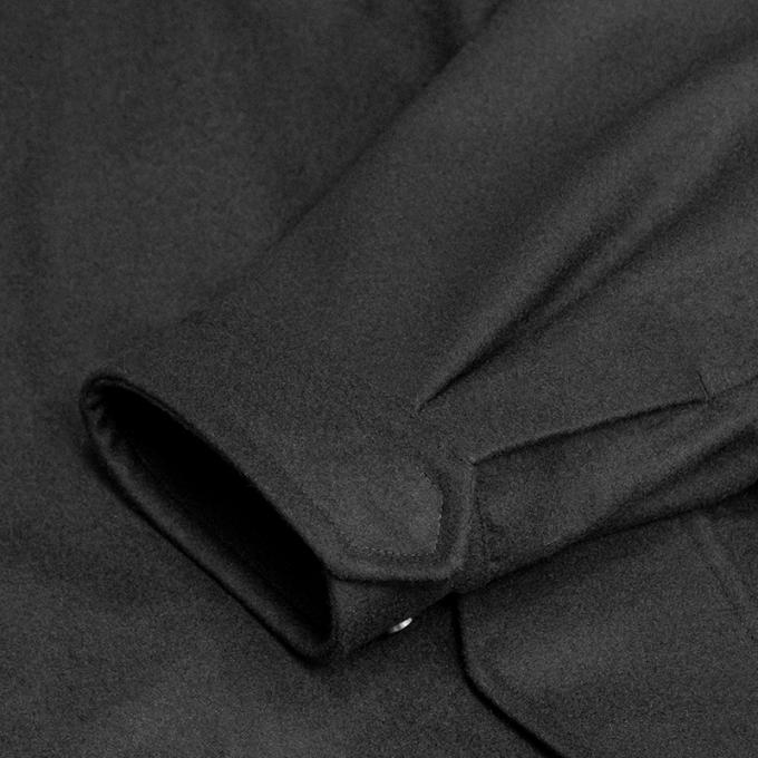 stein / Melton Zip Half Coat (Black) | twelve