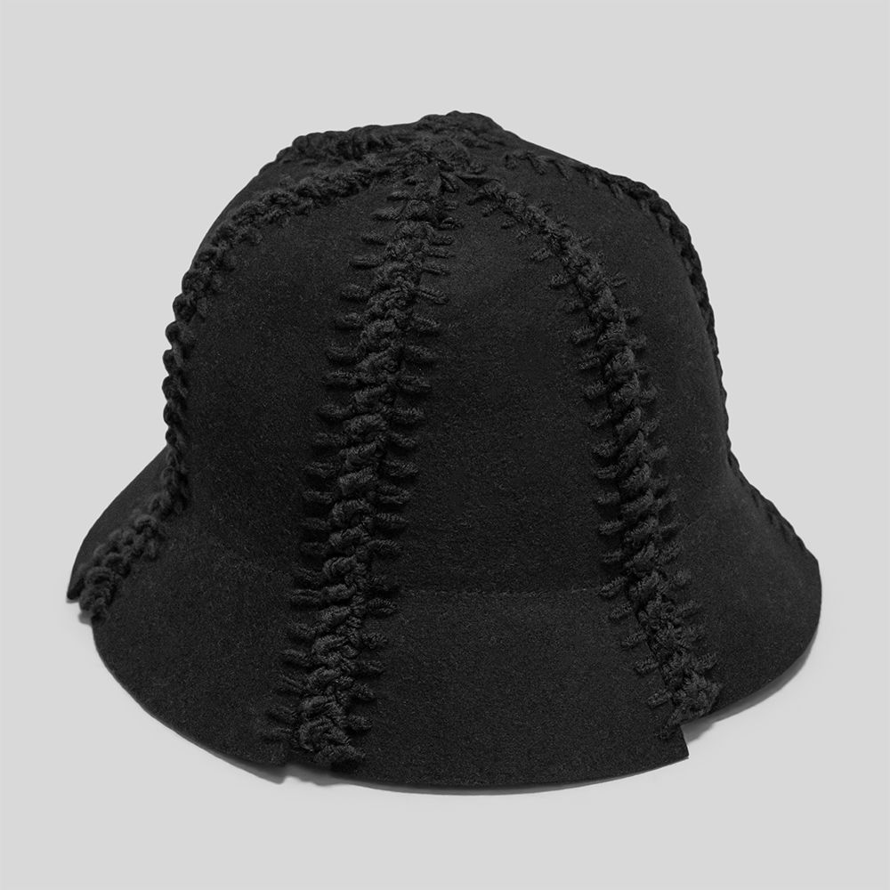 KIJIMA TAKAYUKI / Felt & Knit Metro Hat (Black)