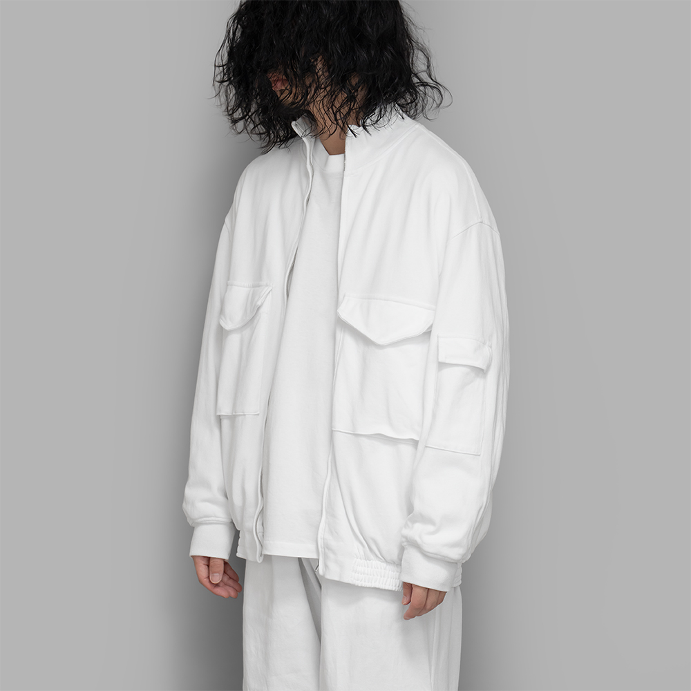 COMOLI / コットンジャージ G8ジャケット (White)