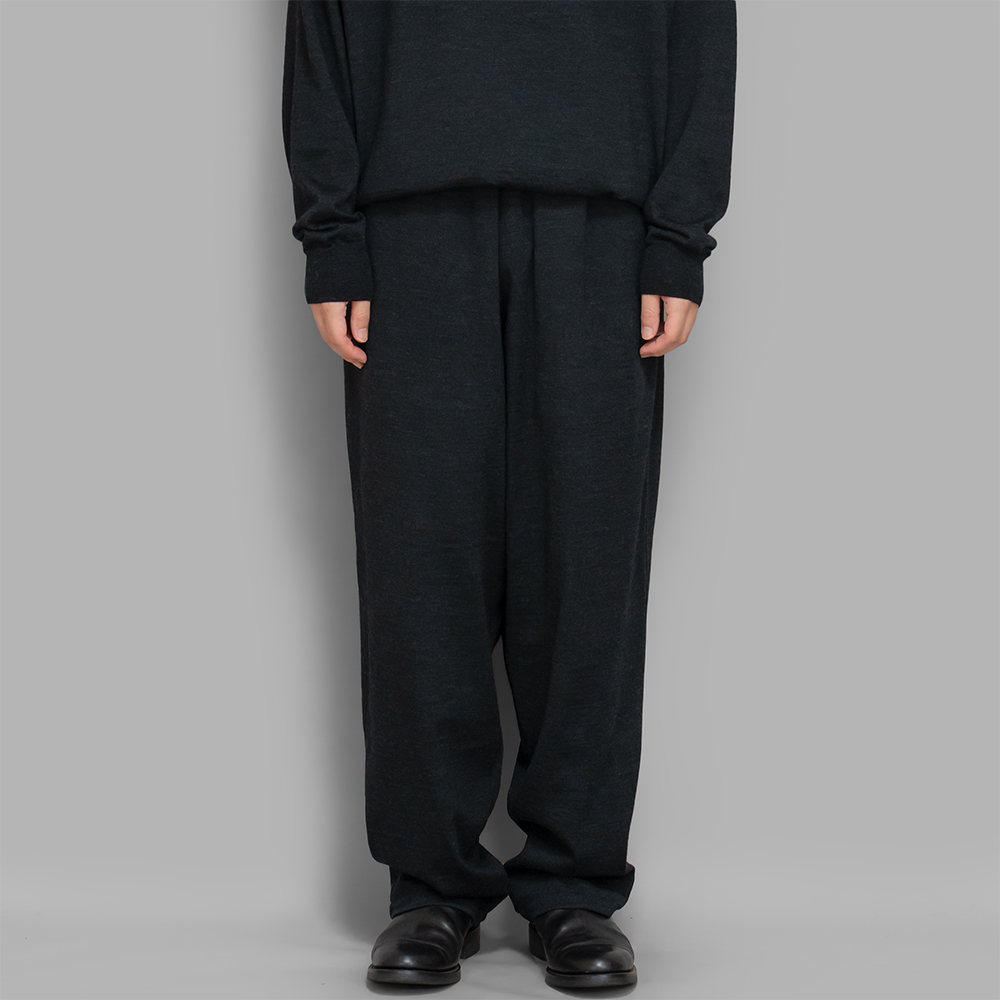 COMOLI / ウール ニット テーパードパンツ