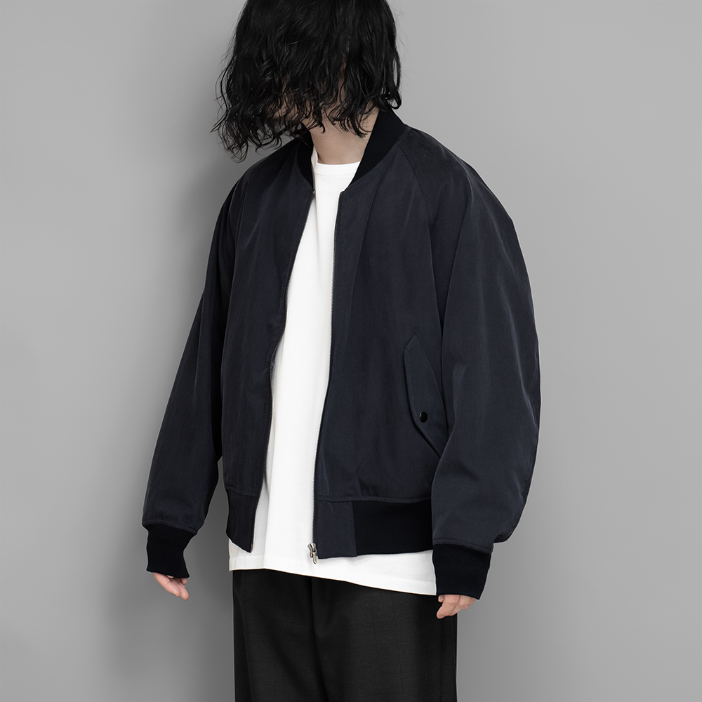 A.PRESSE / Silk Padding Jacket (Navy)