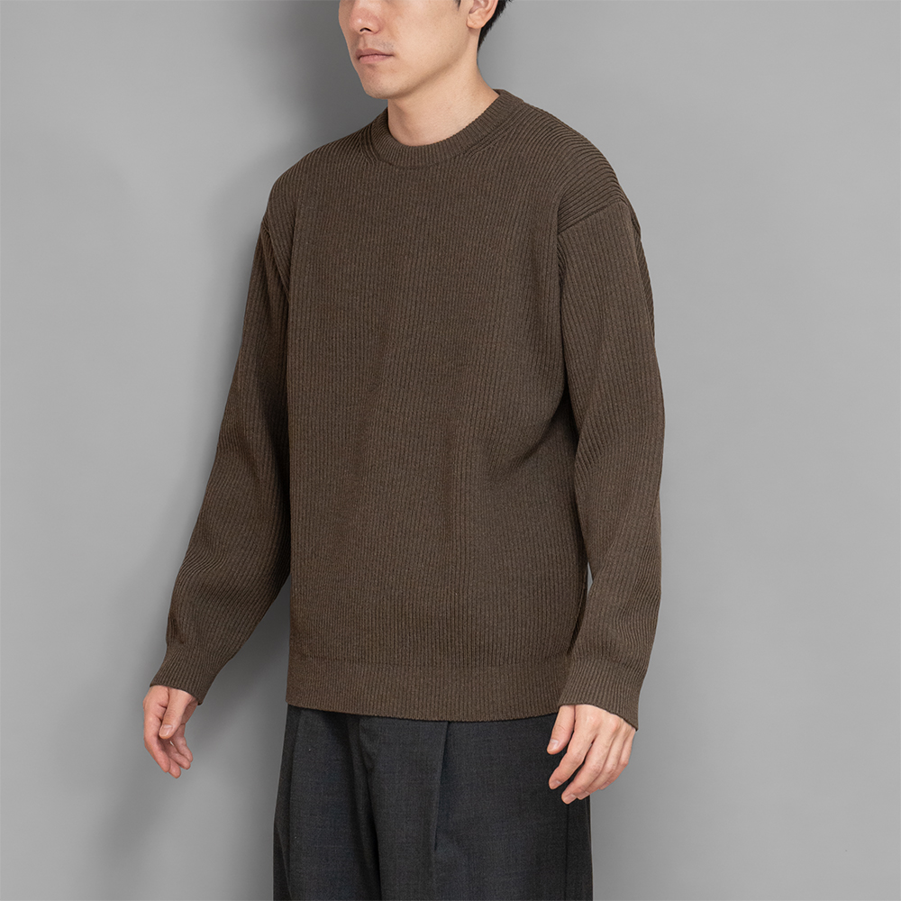 AURALEE / Super Fine Wool Rib Knit P/O