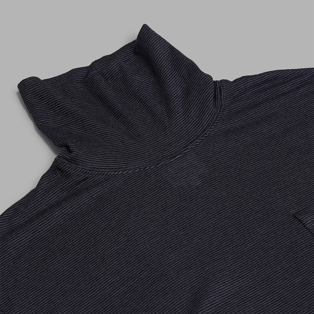 BLACKBIRD / Turtle Neck Long Sleeve Cutsewn (Gray×Black) | twelve