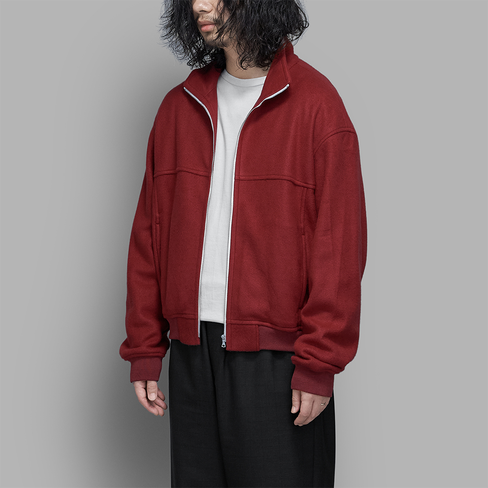 AURALEE / Pure Silk Comfort Fleece Zip Blouson