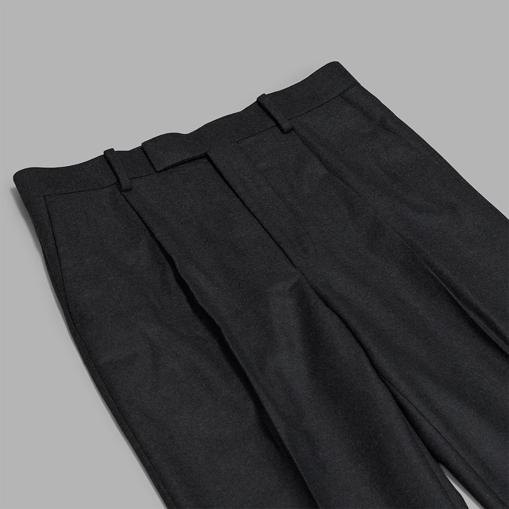 AURALEE / Wool Fulling Flannel One-Tuck Slacks | twelve