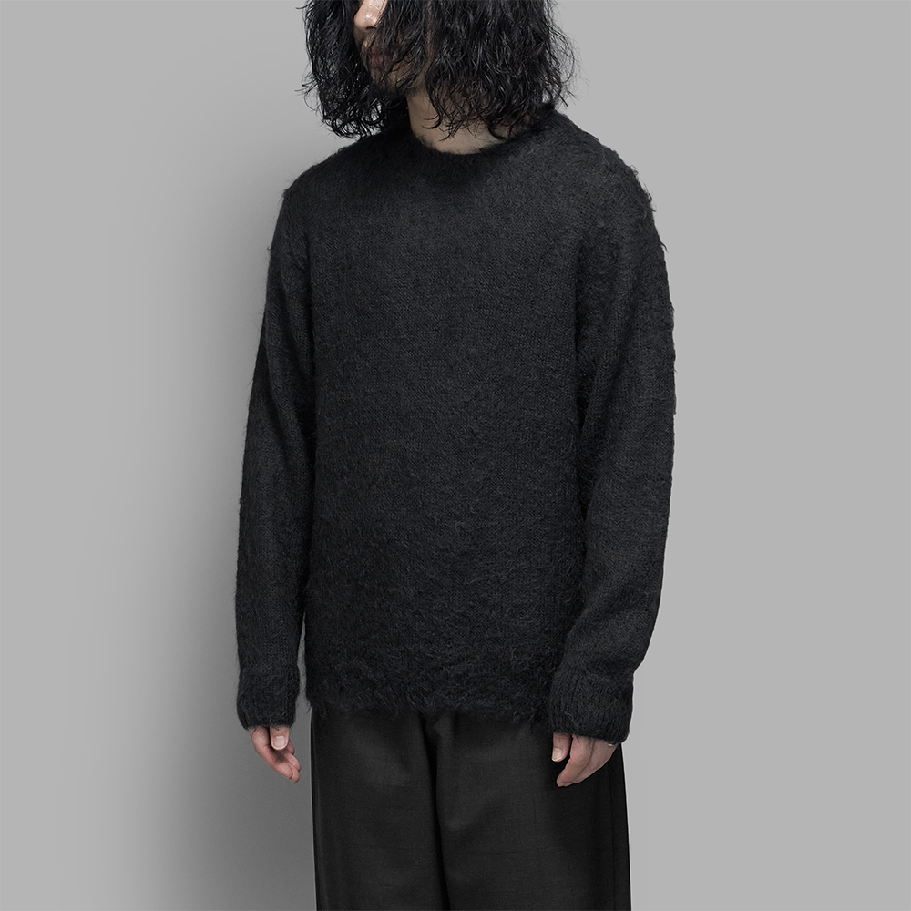 AURALEE / Brushed Super Kid Mohair Knit P/O (Ink Black)