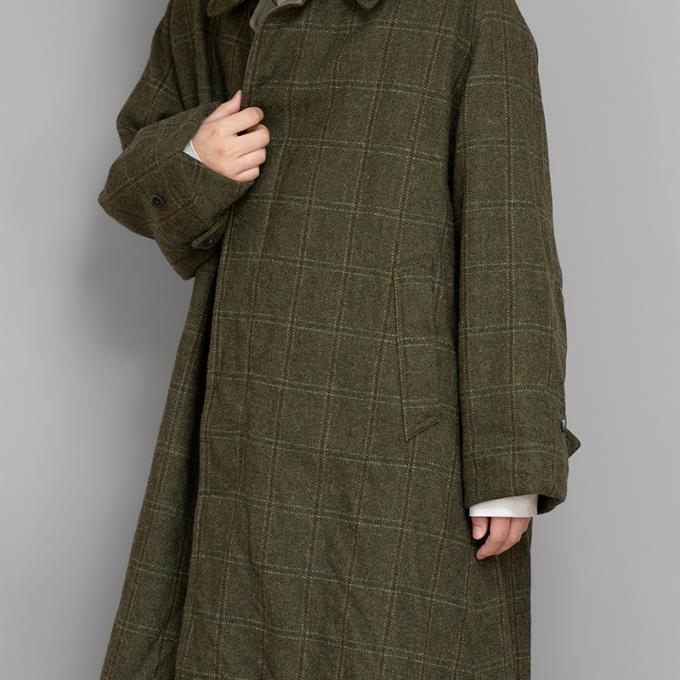 A.PRESSE / Tweed Balmacaan Coat | twelve