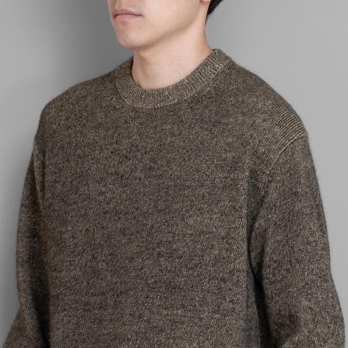 MAATEE&SONS / ブラックアルパカ 裏カシミヤ ひょっとこP/O Sweater