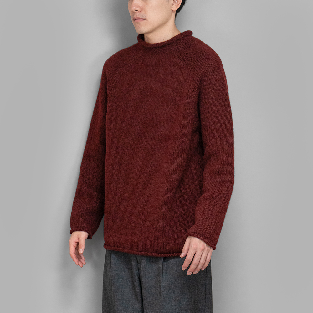 A.PRESSE / Roll Neck Sweater (Burgundy)