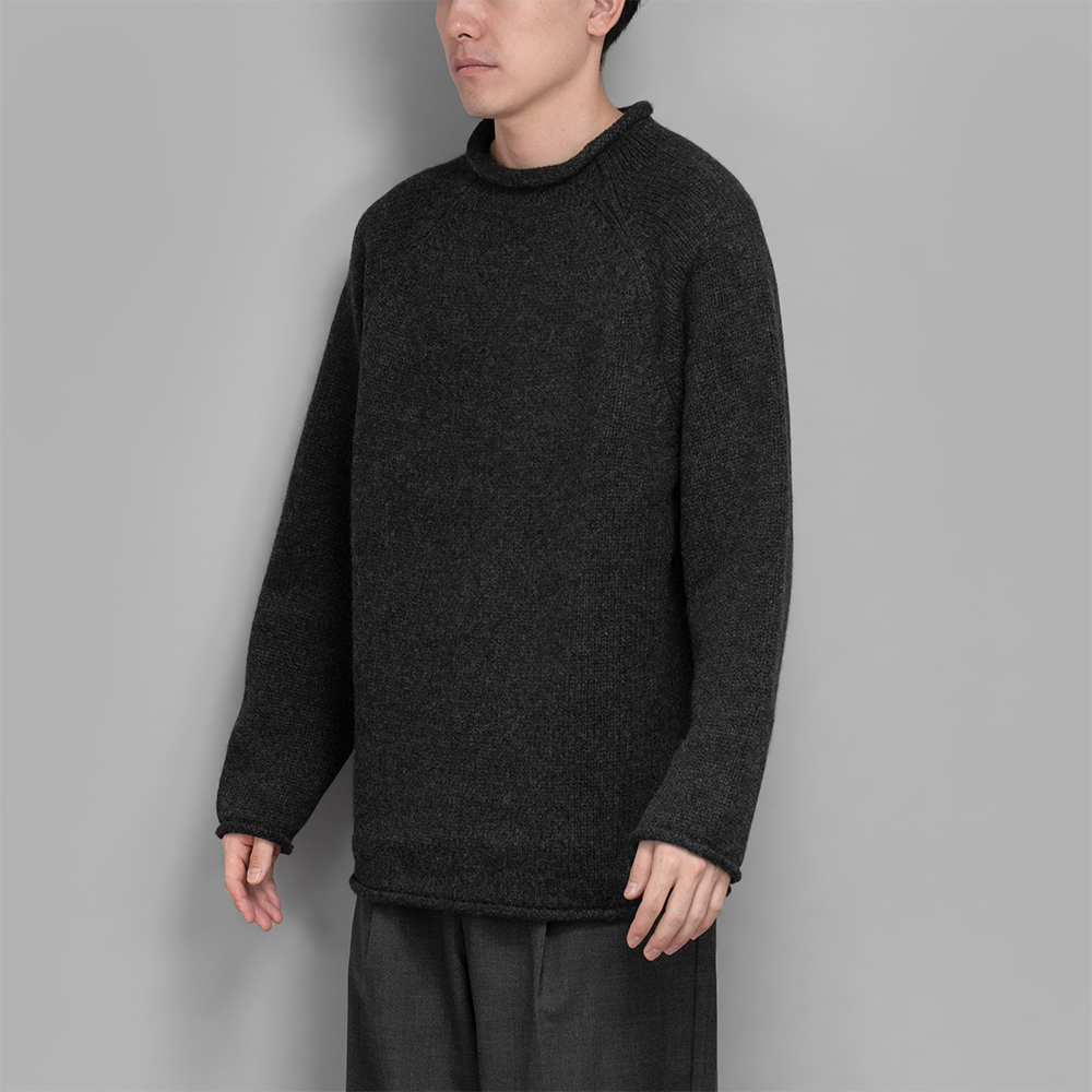 A.PRESSE / Roll Neck Sweater (Charcoal)