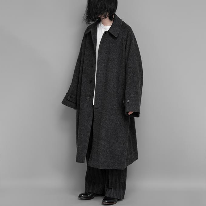 POLYPLOID LONG COAT TYPE B ブラックホワイト 22aw - agroserve.com.br