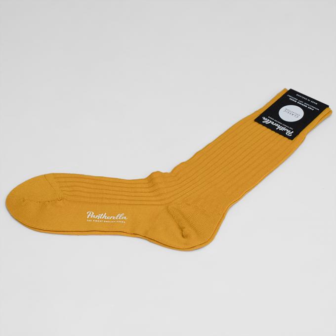 Pantherella / Rib Wool Socks (Bright Gold)