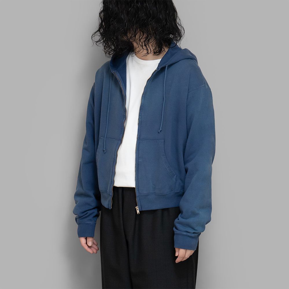AURALEE / Product Dyed Pima Light Sweat Zip Parka (Light