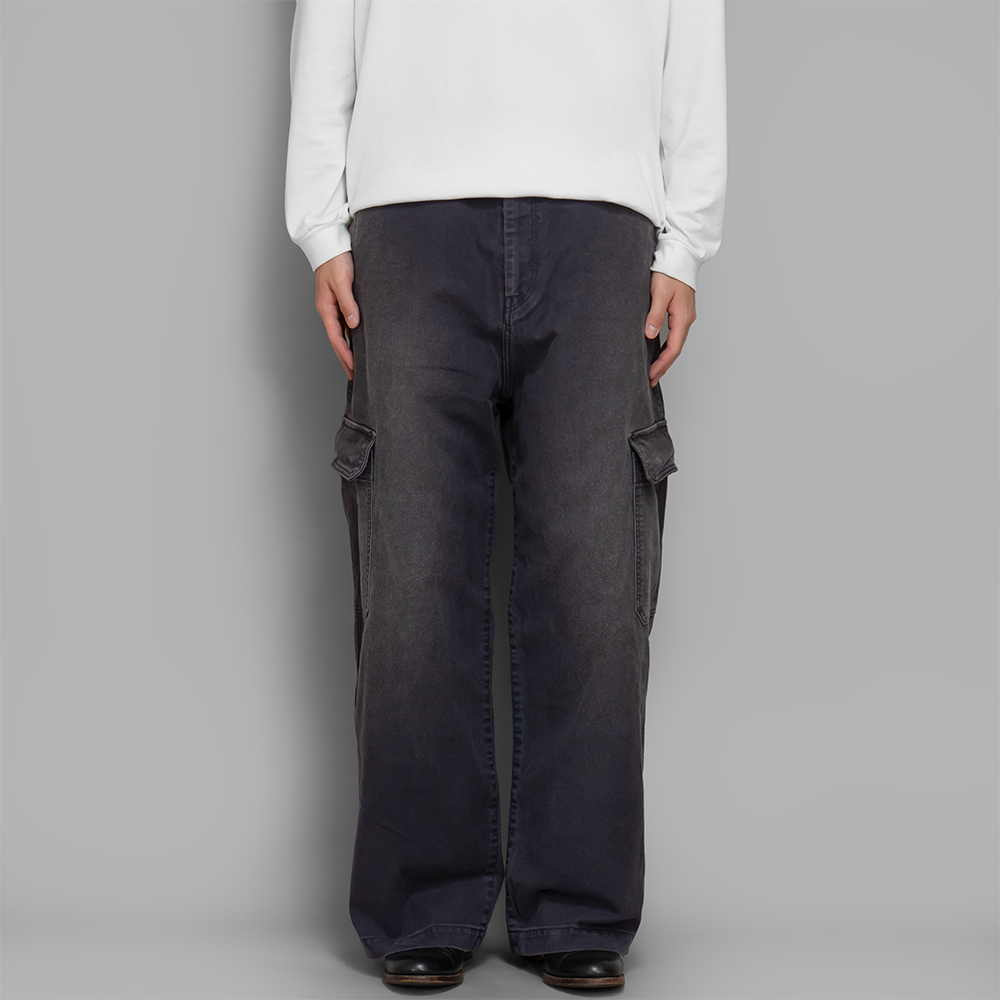 ssstein / Sulfur Dyed Whip Cord Vintage Trousers (Black)