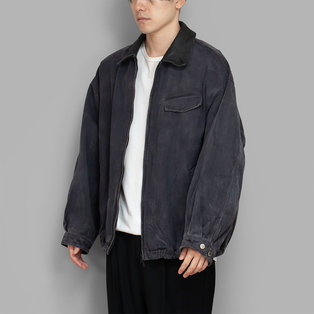 ssstein / Sulfur Dyed Whip Cord Vintage Zip Jacket (Black)