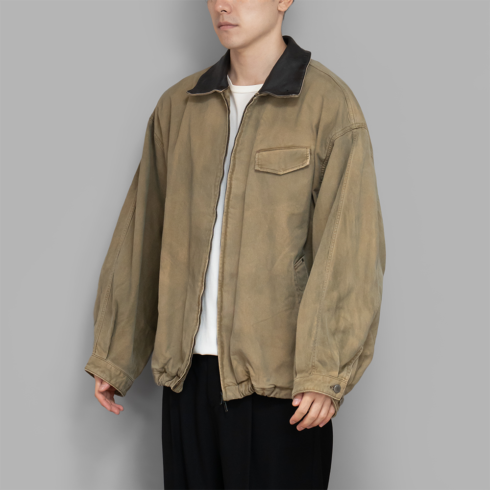 ssstein / Sulfur Dyed Whip Cord Vintage Zip Jacket (Khaki)