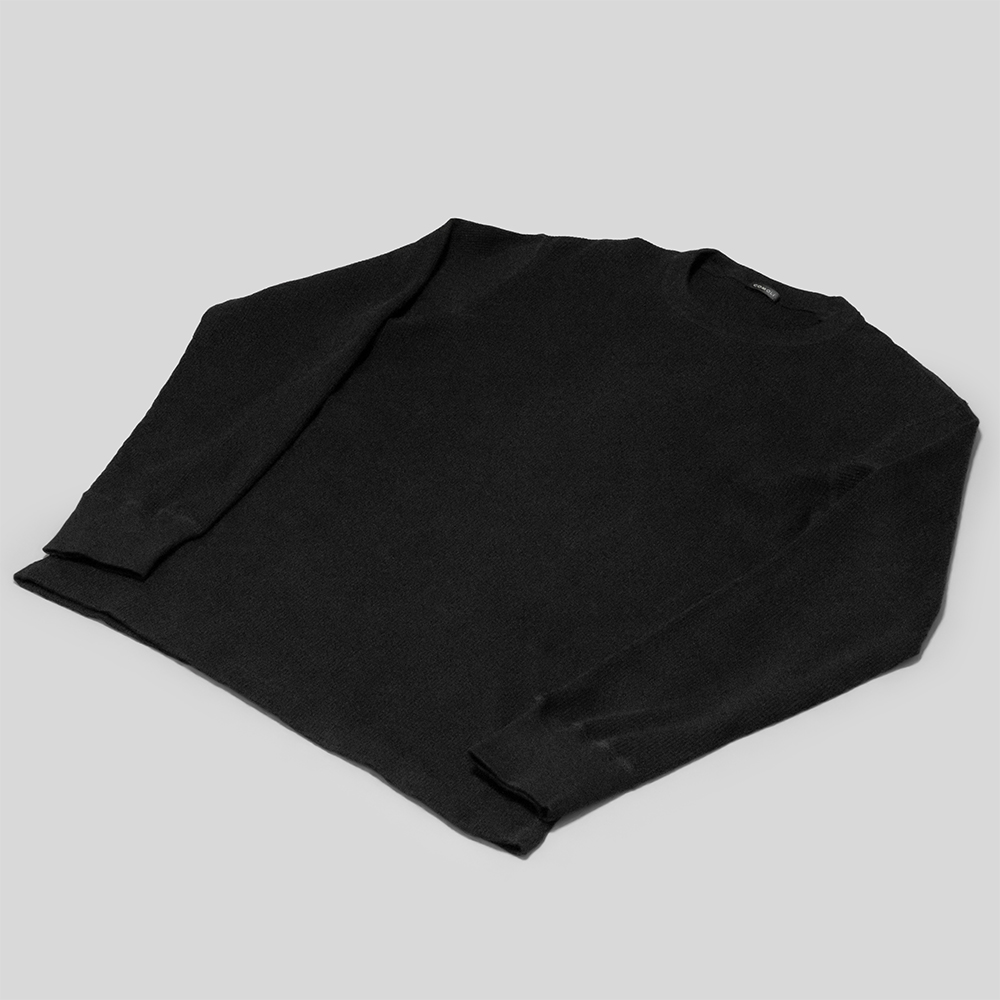 COMOLI / コットンカシミヤ ワッフル長袖クルー