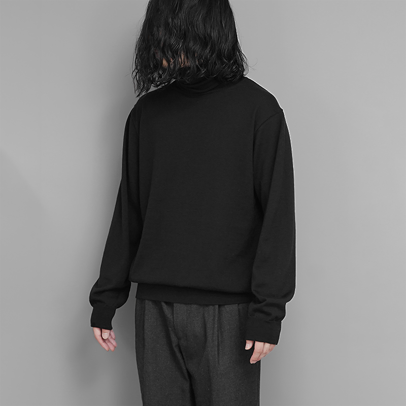 WIRROW / Turtle Neck Knit Pullover (Black) | twelve