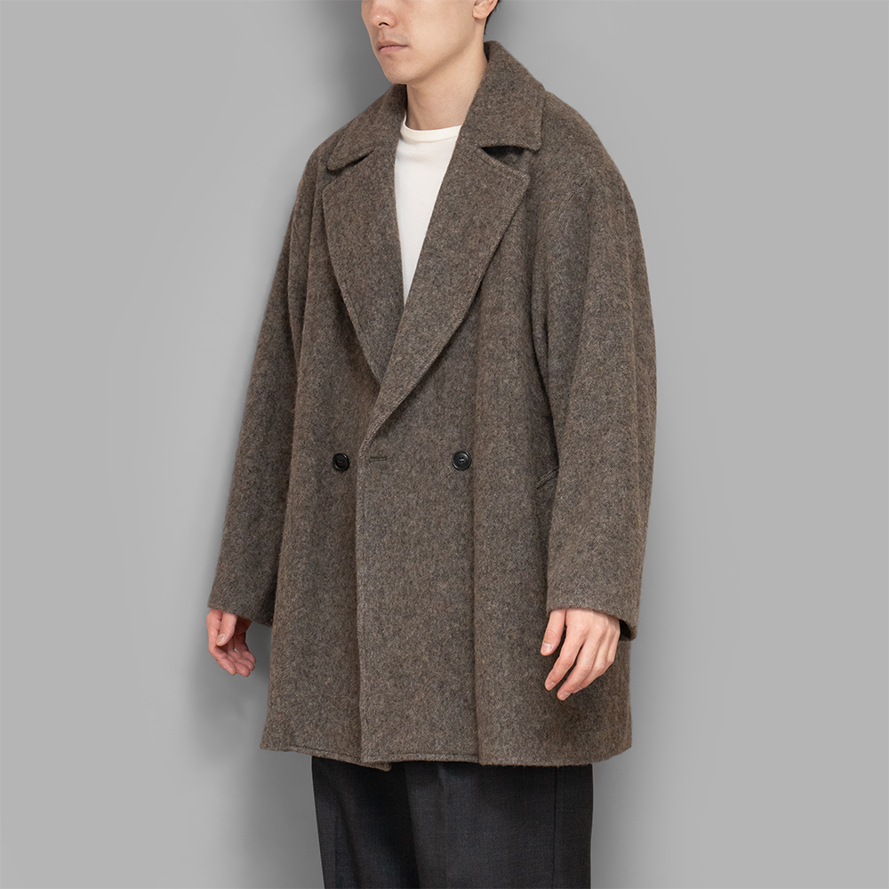 WIRROW / Shetland Twill Middle Over Coat (Greige)