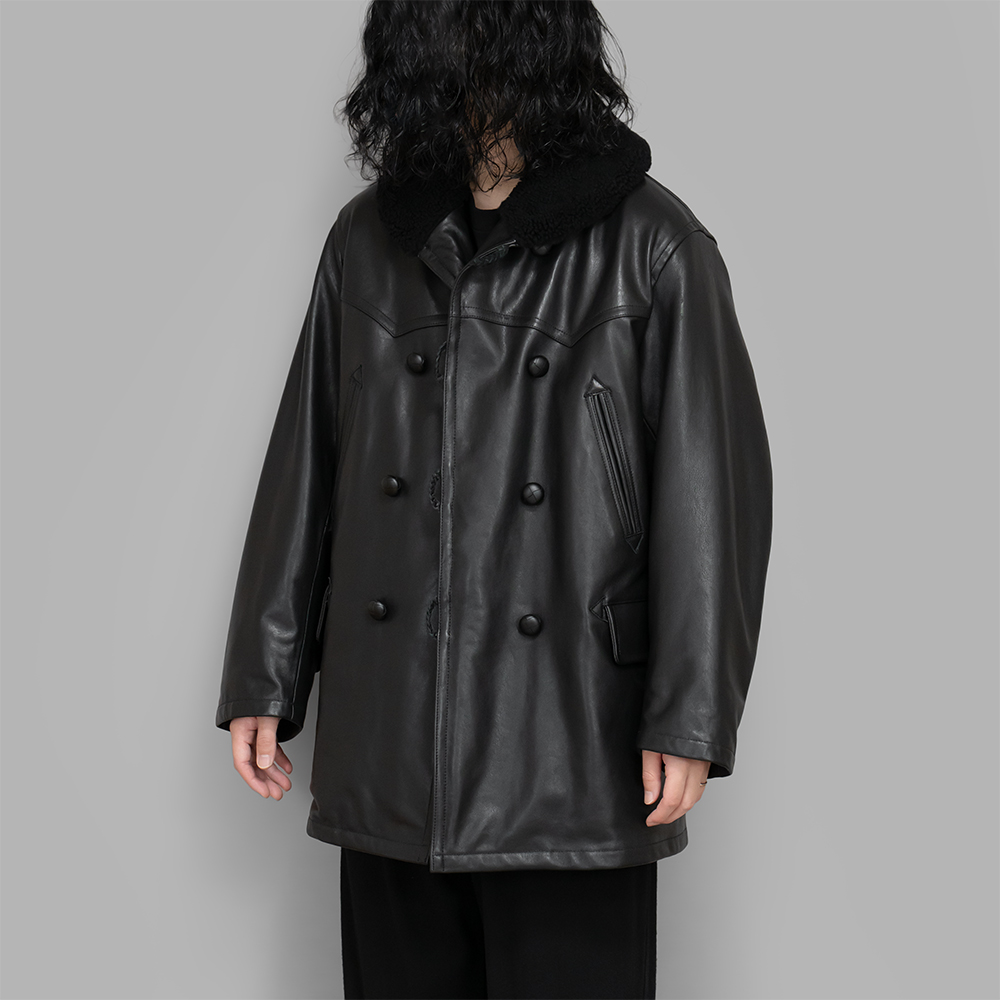 COMOLI / ラムレザー カナディアンコート