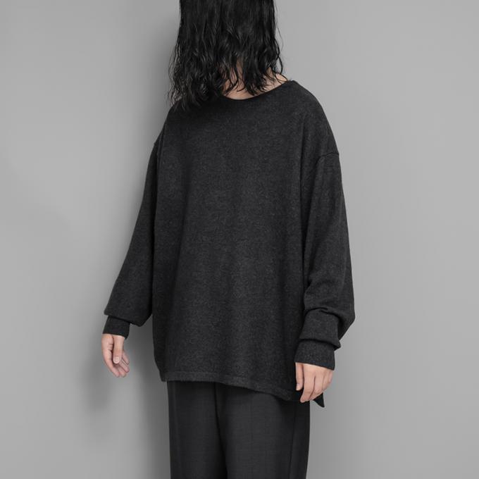 COMOLI / カシミヤ コモリニット(Charcoal)