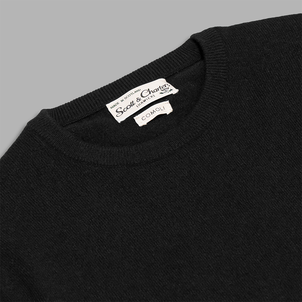 【新品未使用】COMOLI SCOTT&CHARTERSカシミヤニット 44 L comoli× SCOTT&CHARTERS 別注カシミヤニットサイズ 44