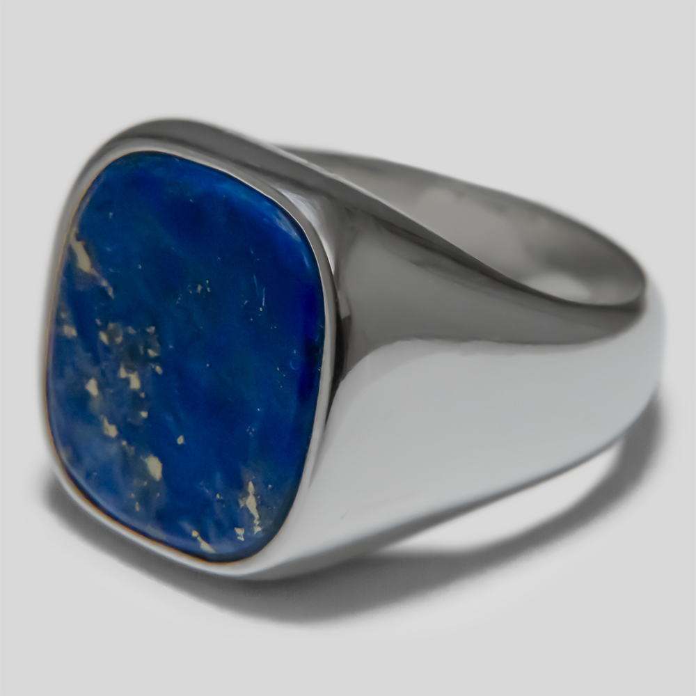 【受注】Sara Finchley / Signet Ring Rectangle (Lapis Lazuli)