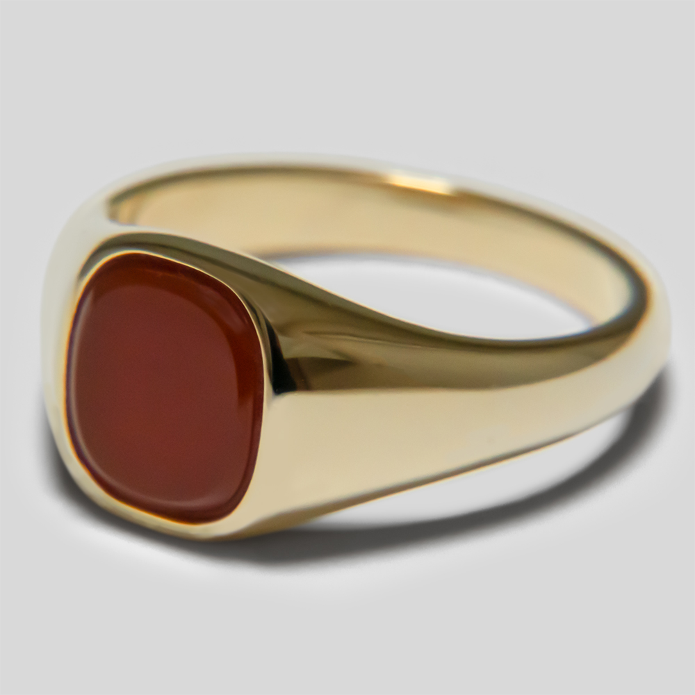 【受注】Sara Finchley / Signet Ring (Red Agate)